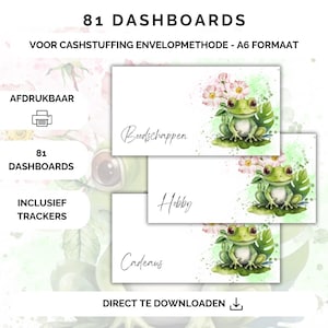 81 Dashboards und Tracker für Cash Stuffing, A6-Haushaltsordner, digitaler Download, Cash Stuffing, Budgetierung, Sparmethode, Niederlande, Sparen