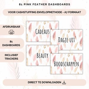 81 Dashboards en trackers voor cashstuffing, a7 budget binder, digitale download, cash stuffen, budgetteren, spaarmethode, nederland, sparen
