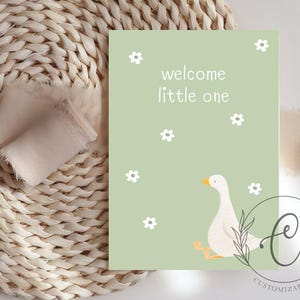 Carte bébé imprimable – Faire-part de naissance numérique – Carte de bienvenue bébé – Carte de naissance imprimable – Téléchargement instantané – Carte cadeau maternité