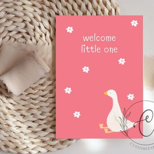 Carte bébé imprimable – Faire-part de naissance numérique – Carte de bienvenue bébé – Carte de naissance imprimable – Téléchargement instantané – Carte cadeau maternité