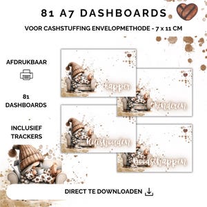 81 Dashboards und Tracker für Cash Stuffing, A7-Haushaltsordner, digitaler Download, Cash Stuffing, Budgetierung, Sparmethode, Niederlande, Sparen