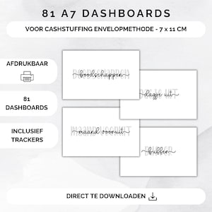 81 Dashboards und Tracker für Cash Stuffing, A7-Haushaltsordner, digitaler Download, Cash Stuffing, Budgetierung, Sparmethode, Niederlande, Sparen