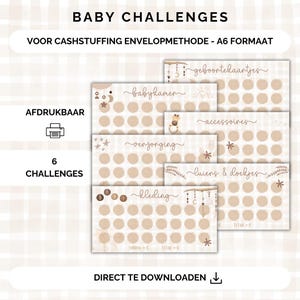 Baby Challenges Bundle for Cash Stuffing, Euro, A6 Budget Binder, Savings Challenge, Printable, Savings Method, Budget Planner, Euro, Savings