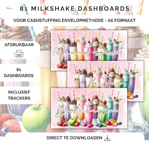 81 Dashboards en trackers voor cashstuffing, a6 budget binder, digitale download, cash stuffen, budgetteren, spaarmethode, nederland, sparen