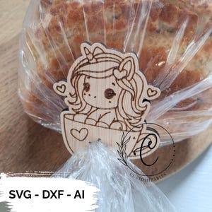 Reusable Wooden Bread Clip SVG | Laser Cut Bag Clip File | Eco Friendly Bread Tag | Sustainable Kitchen | Bread Bag Closure