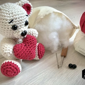 DIY kit Make your own heart-bear premium crochet starter kit image 6