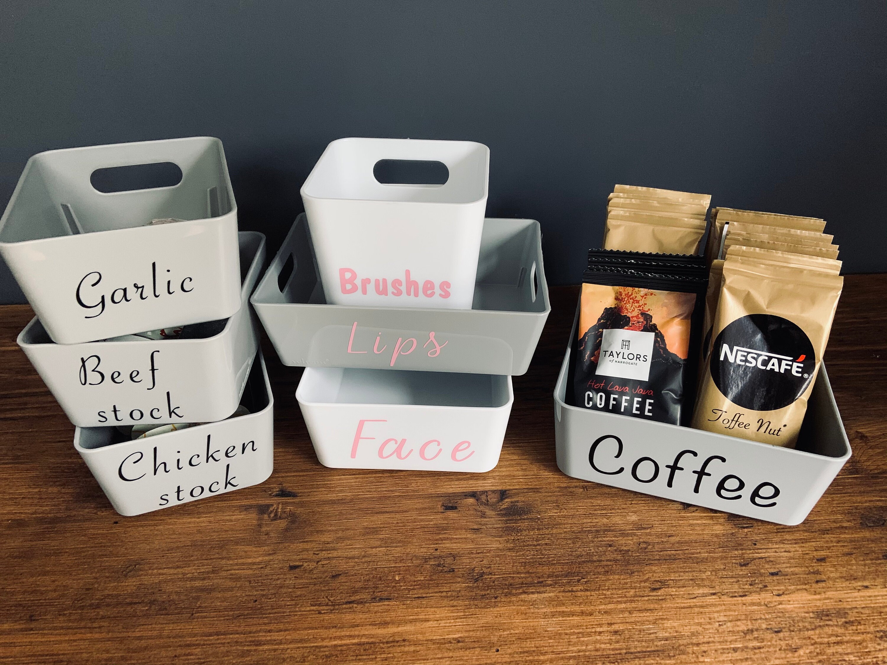 Personalised Small Storage Boxes Choice of sizes Kitchen Etsy