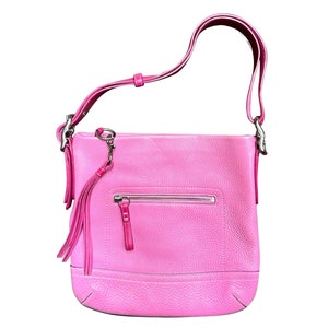 COACH - Pink Leather Slim Duffel Bag