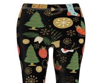 Christmas Leggings, Women's Christmas Leggings, Cute Leggings, Holiday Leggings, Christmas Clothing, Gym Clothing, Workout Clothing,