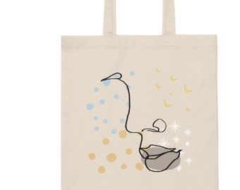 Face line art tote bag, abstract tote bag, abstract art bag, tote bags, women&#39;s tote bags, cute tote bags, girl power, Canvas Tote