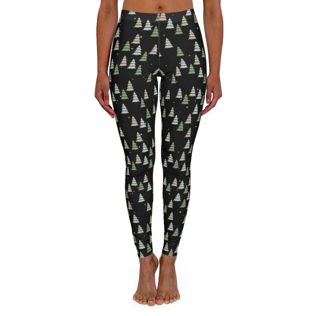 Christmas Tree Leggings Christmas Leggings Cute Christmas Etsy