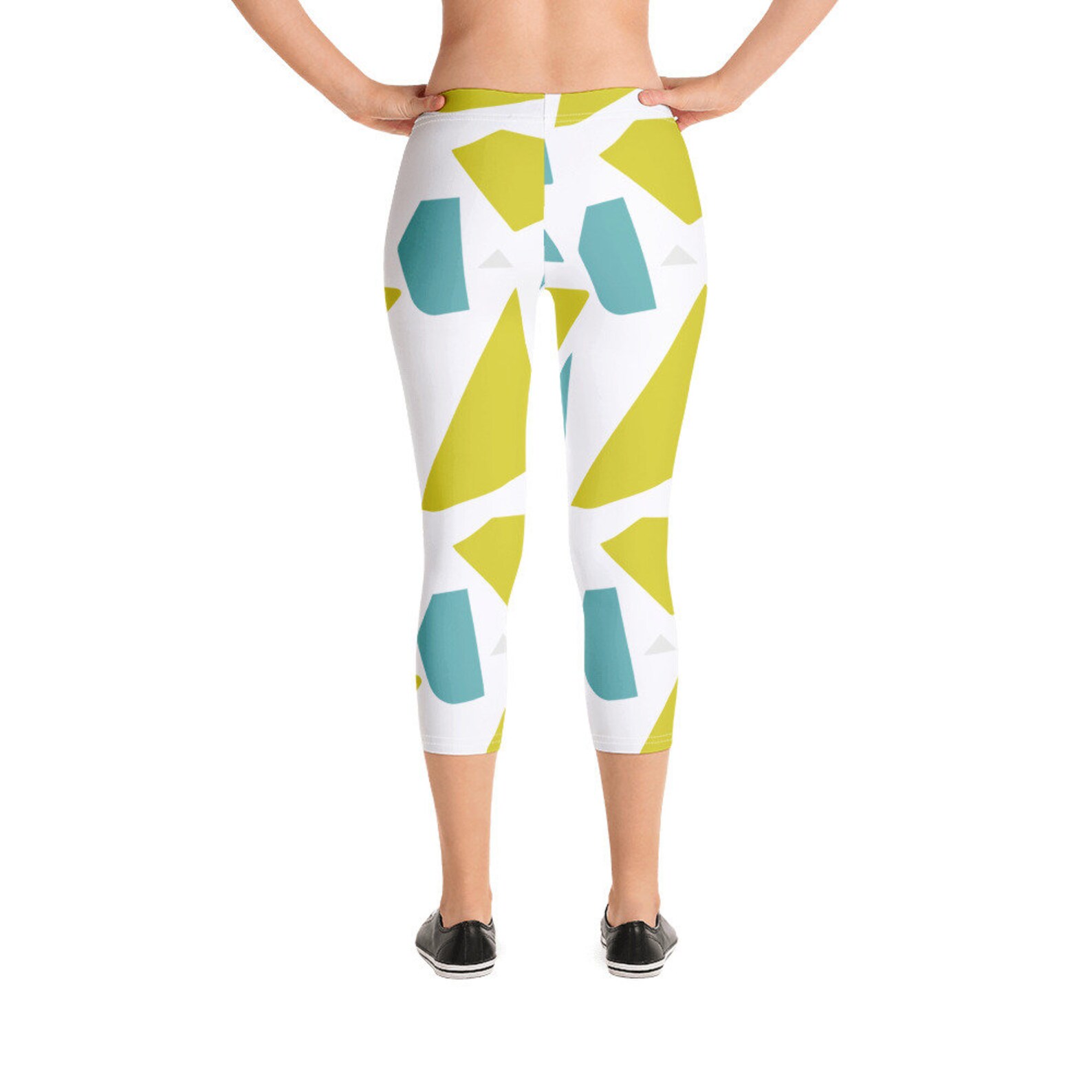 Capri Leggings Summer Colors Greens and Teal Capri Etsy UK