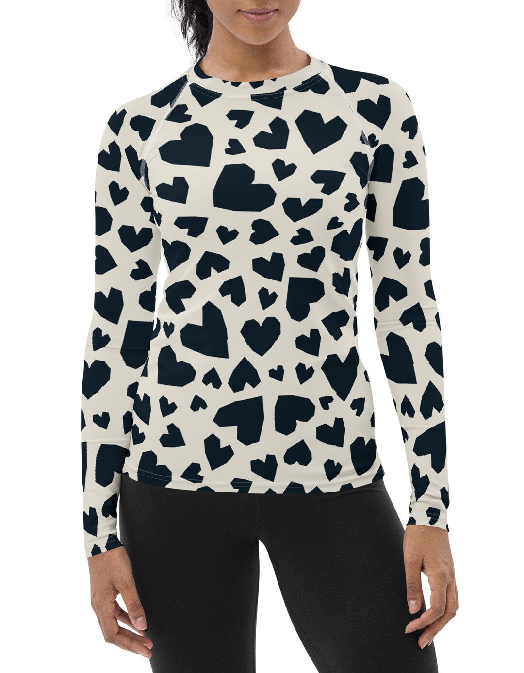 Valentine's Day Rash Guard, Hearts Rash Guard, Hearts Top, Women's ...