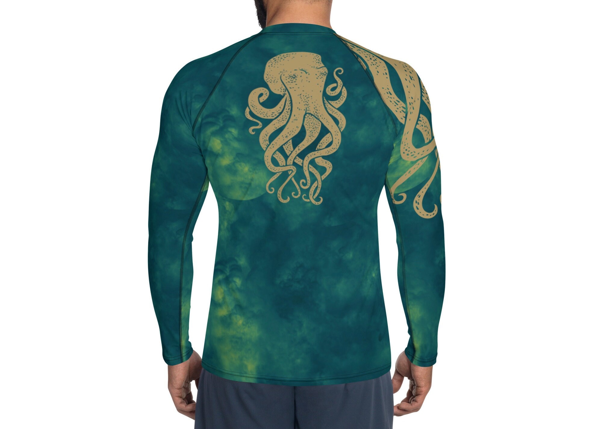 Aquatic Collection: Octopus Rash Guard Rash Guard Men's - Etsy
