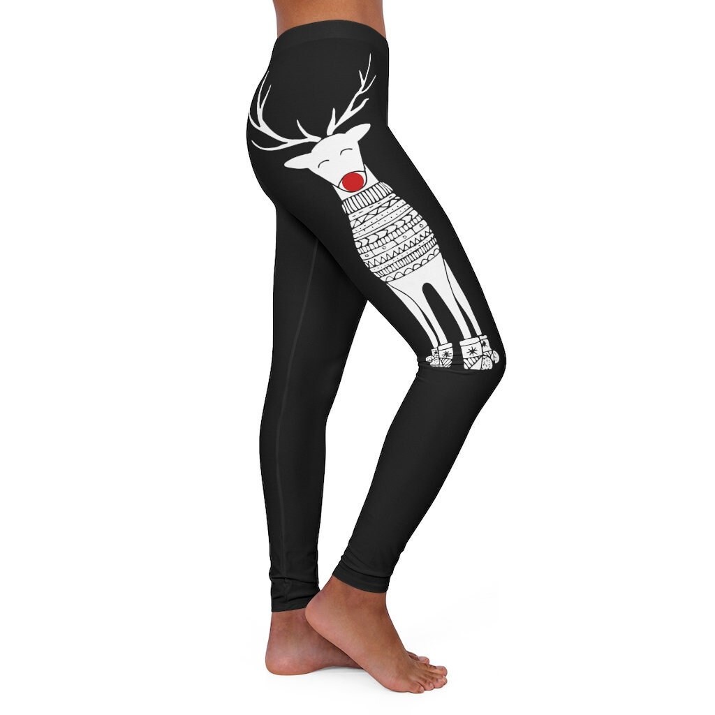 Christmas Leggings Rudolph Christmas Leggings Holiday Leggings Rudolph the Red Nosed Reindeer Leggings Reindeer Leggings Etsy