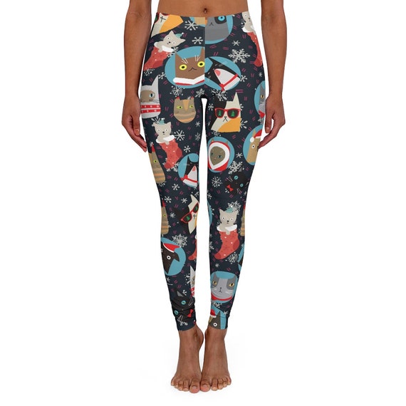 Cat top christmas leggings