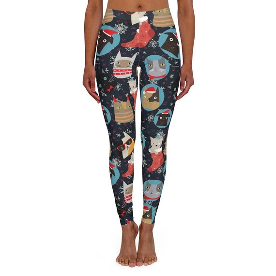 Cat christmas leggings sale