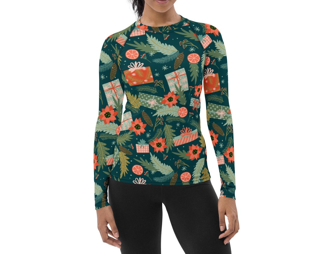 Christmas Rash Guards, Womens Rash Guard, Christmas Rash Guards ...