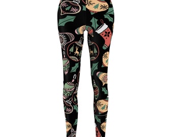 Christmas Leggings, Cute Christmas Leggings, Holiday Leggings, Gym Clothing, Workout Clothing, Women's Leggings