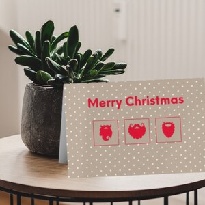 Baard kerstkaarten, wenskaarten, kerstkaarten, heren kerstkaarten, kerstkaart voor een man, kerstkaart voor een bebaarde man