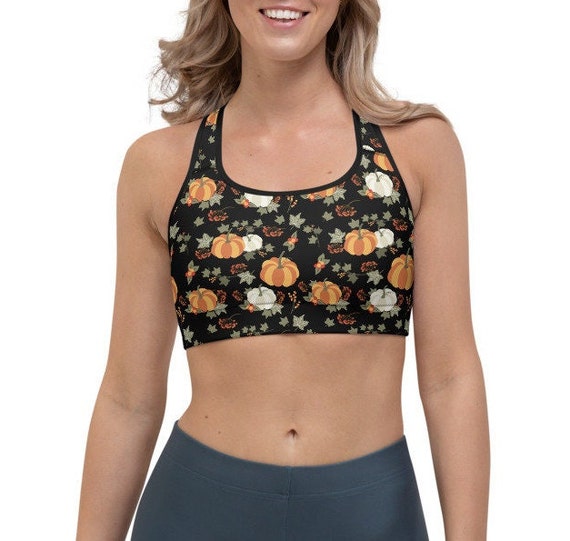 Sports Bra, Fall Sports Bra, Cute Sports Bra, Pattern Sports Bras