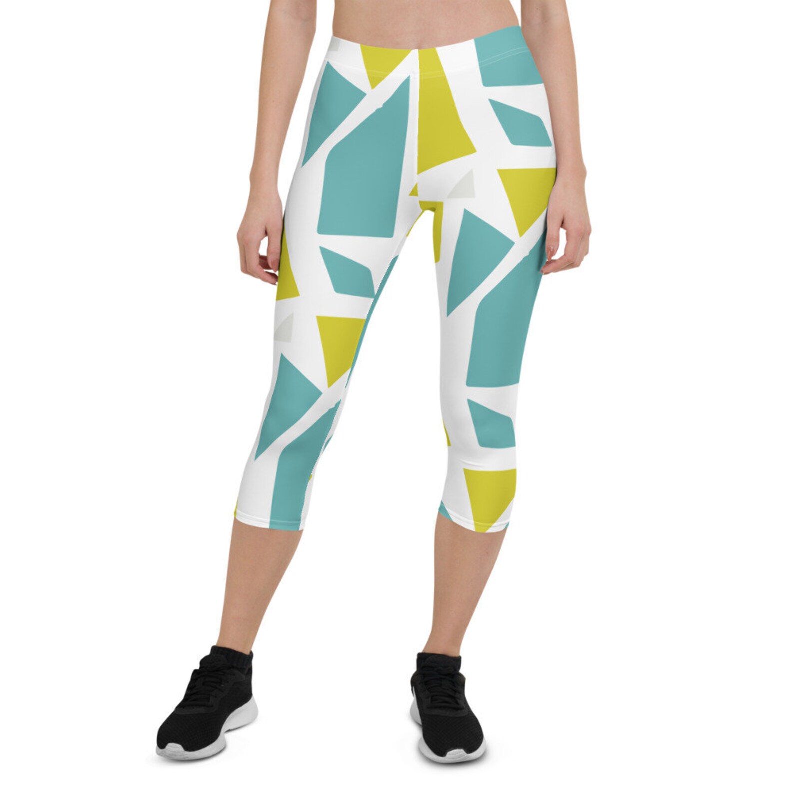 Capri Leggings Summer Colors Greens and Teal Capri Etsy UK