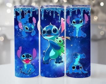 Gobelet fin bleu 20 oz inspiré des extraterrestres