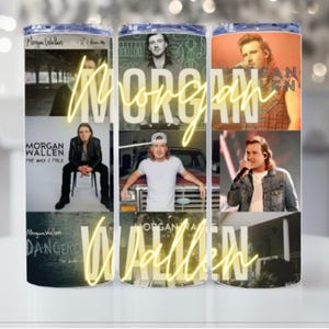 Morgan Wallen Inspired 20oz Skinny Tumbler, Country Music Tumbler