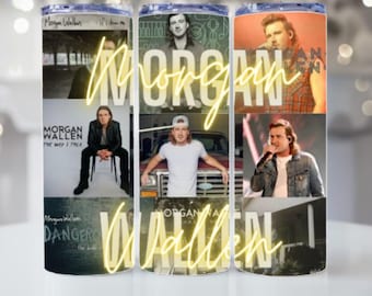 Morgan Wallen inspirierte 20 Unzen Skinny Tumbler, Country Musik Becher