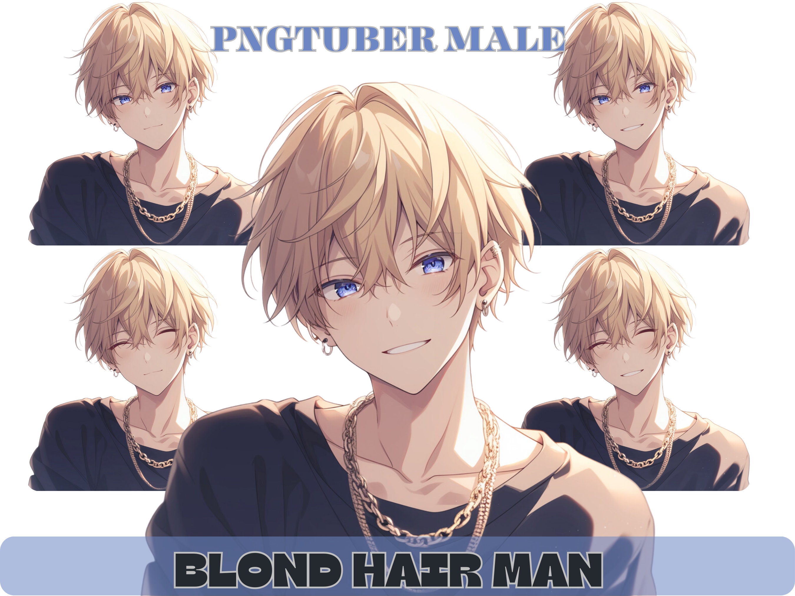 Anime Male PNGTuber Model: Blond Hair, Blue Eyes (Digitaler Download) -  Etsy Schweiz, image size:2700x2025