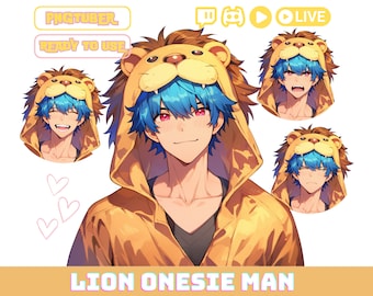 PNGTuber Avatar Anime Male | VTuber PNG Model for Twitch & YouTube | Beginner Streamer Character | Veadotube OBS Ready | Instant Download