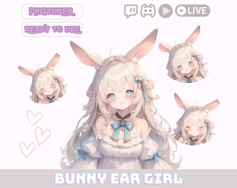 PNGTuber Avatar Anime Girl | VTuber PNG Model for Twitch & YouTube | Beginner Streamer Character | Veadotube OBS Ready | Instant Download