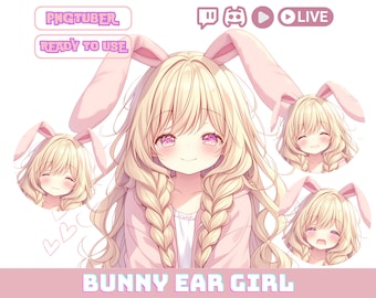 PNGTuber Avatar Anime Girl | VTuber PNG Model for Twitch & YouTube | Beginner Streamer Character | Veadotube OBS Ready | Instant Download