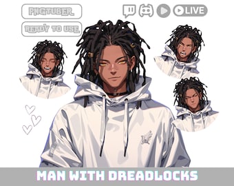 PNGTuber Avatar Anime Male | VTuber PNG Model for Twitch & YouTube | Beginner Streamer Character | Veadotube OBS Ready | Instant Download