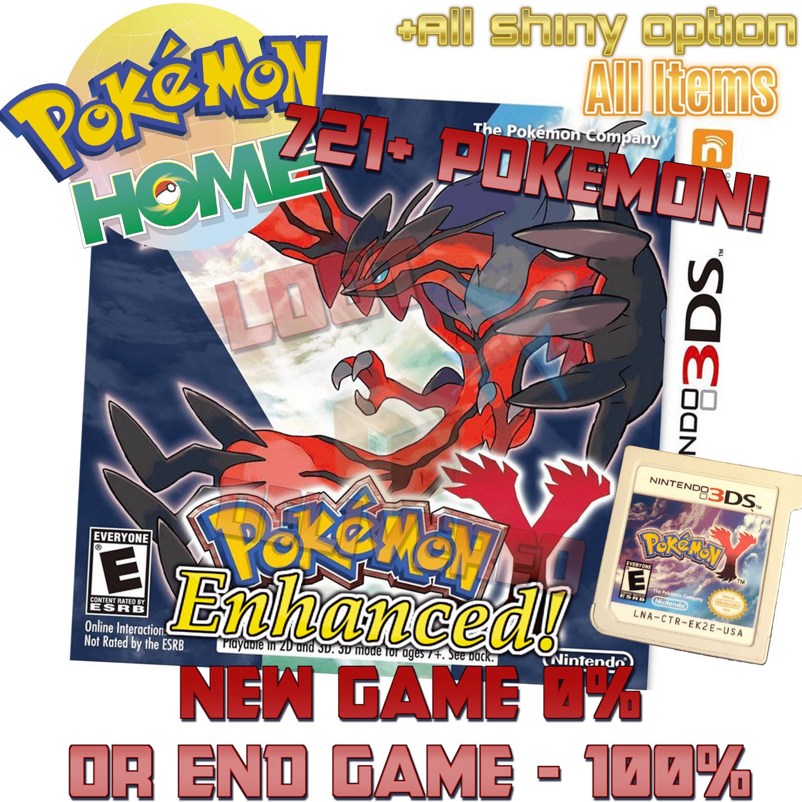 Pokemon Y Version Enhanced Loaded With All 721 Legit Etsy
