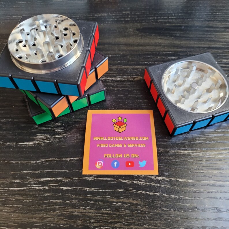 Rubik's Cube Weed Grinder Pot Tobacco Spice Grinder 420 Etsy
