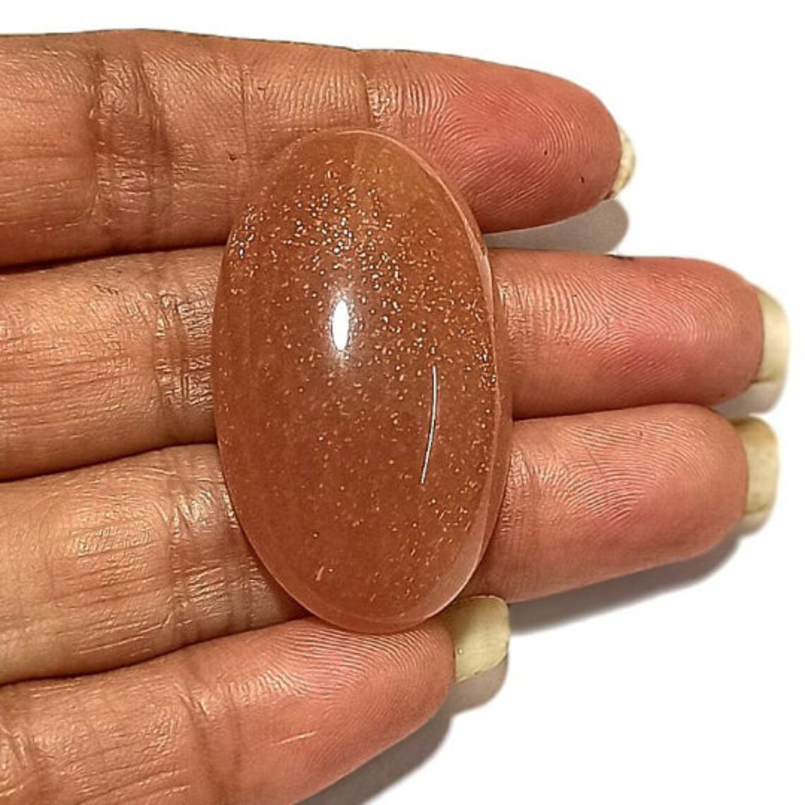 Natural Peach Moonstone Sunstone Gemstone For Making Jewelry Etsy