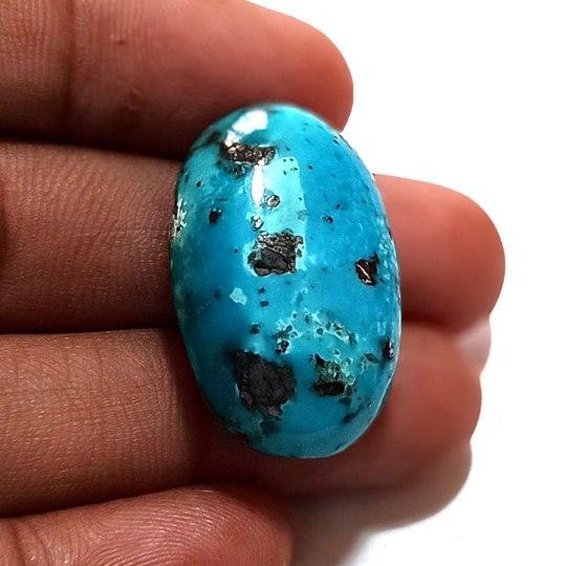 Smooth Polish Fine Quality Turquoise Pendant Gemstone For Jewelry Making 30x19x12 MM Nacozari Turquoise Cabochon,Turquoise Healing Gemstone