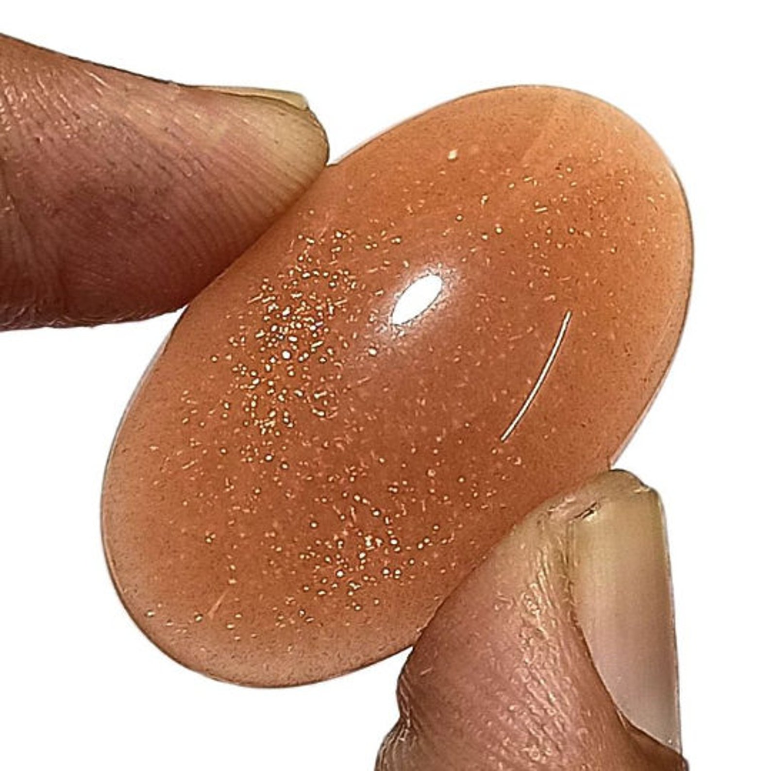 Natural Peach Moonstone Sunstone Gemstone For Making Jewelry Etsy