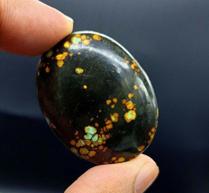 Tibetan Turquoise Cabochon,Turquoise Cabochon Healing Gemstone Smooth Polish Fine Quality Turquoise Pendant Gemstone For Jewelry 43X39X9 MM