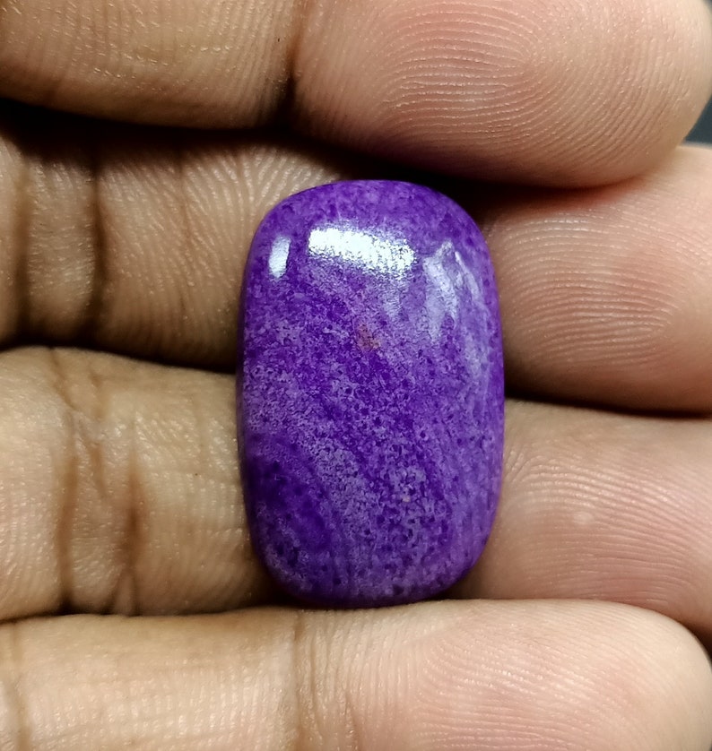 Sugilite For Pendant 25X15X5 Natural Sugilite Fancy Shape Cabochon Gemstone Sugilite Gemstone Free Drilling, 16 CARAT