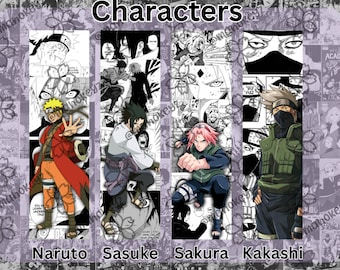 Manga Character Bookmark, Laminated FanartThemed Bookmark / Anime Bookmark