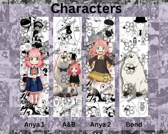 Manga Character Bookmark, Laminated FanartThemed Bookmark / Anime Bookmark