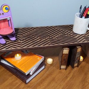 Wooden Table Display Stand | Laser Cut Ornamental Design Counter Riser | Sturdy Retail Shelves