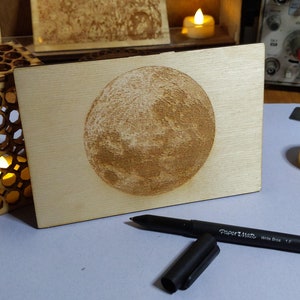 postale en bois faite main | Objets fabriqués en bois gravés à l'eau forte en cadeau unique | Impressions découpées au laser vintage souvenir surprise
