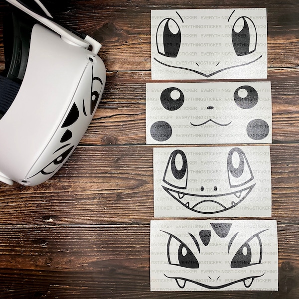 Meta Quest 2 Oculus - Pokemon Pikachu Bulbasaur Charmander Squirtle Anime VR Decals Set Skin Free Shipping