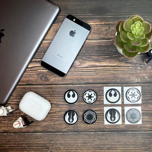 Apple AirTag Star Wars Galactic Republic Empire Rebel Alliance Jedi Order Decal Skin Set 4 Pack Free Shipping