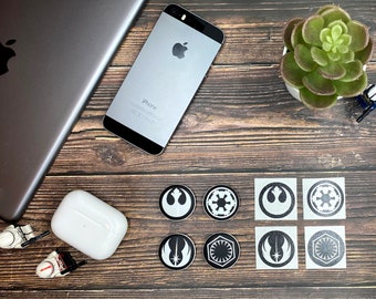 Apple AirTag Star Wars Galactic Republic Empire Rebel Alliance Jedi Order Decal Skin Set 4 Pack Free Shipping