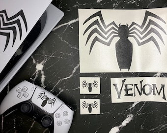 PS5 - Venom Spider-Man Sony Playstation Marvel Decal Set Free Shipping