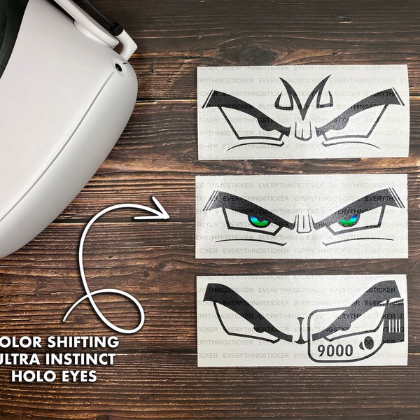 Meta Quest 2 Oculus - 3 Dragon Ball Anime Majin Vegeta Goku Ultra Instinct Holo Eyes VR Decals Skin Set Free Shipping